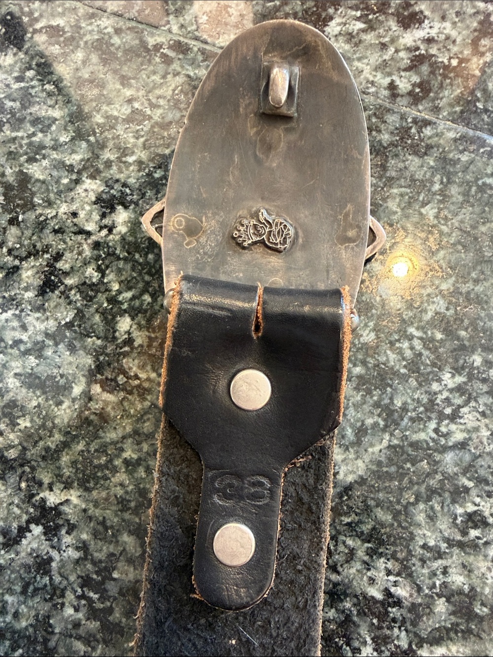 Chrome Hearts inspired black leather Gothic belt 38” inches and 1 3/4” thicknes - Picture 10 of 12